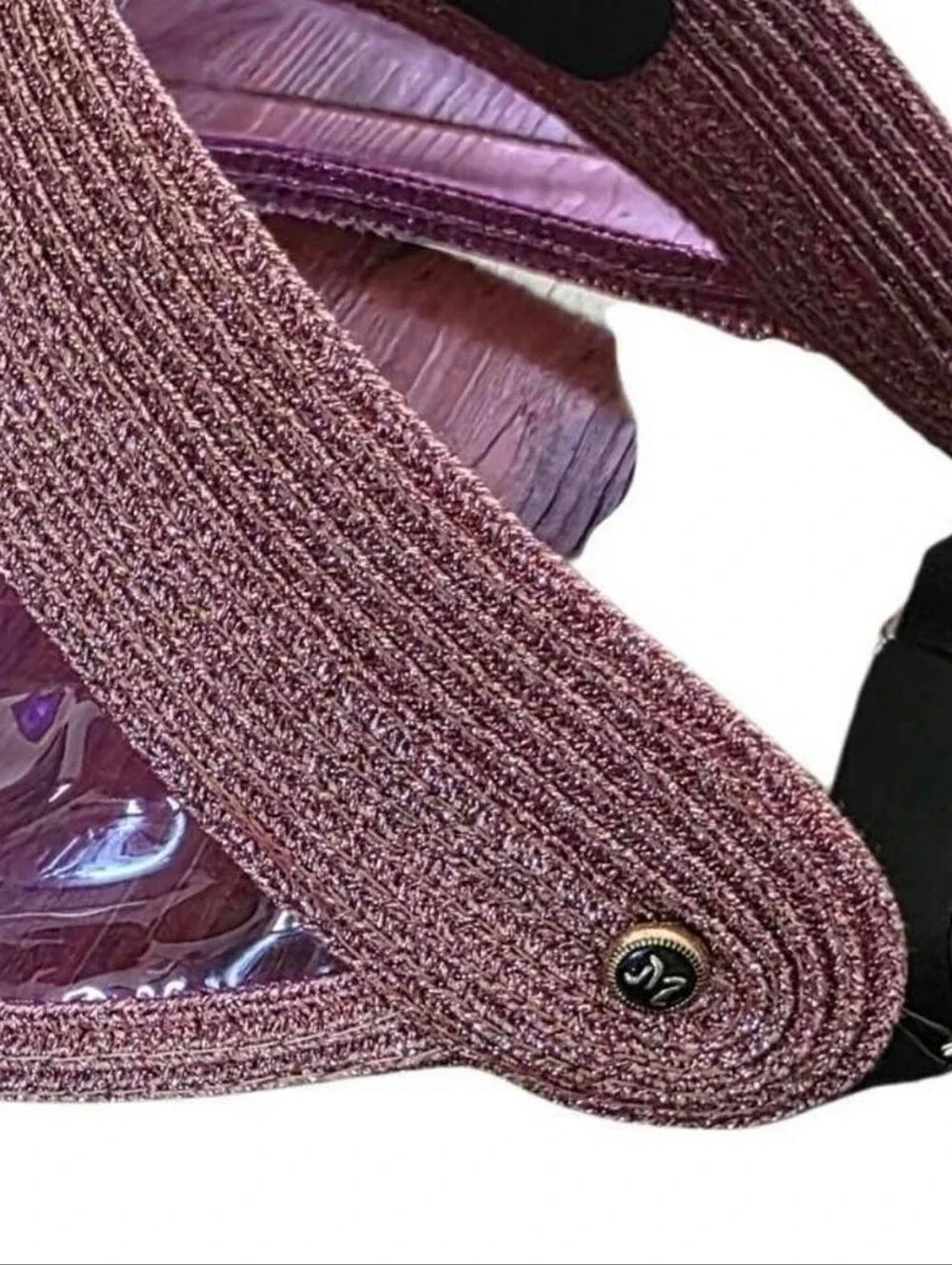Y2K Sun Visor Hat Purple and Brown Set Beachwear